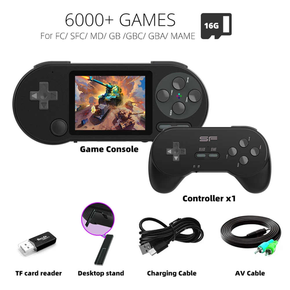 3 Inch Game Console With Rocker Classic Game Console Player Comfortable Grip Type-C Charging HD IPS Screen Home Entertainment