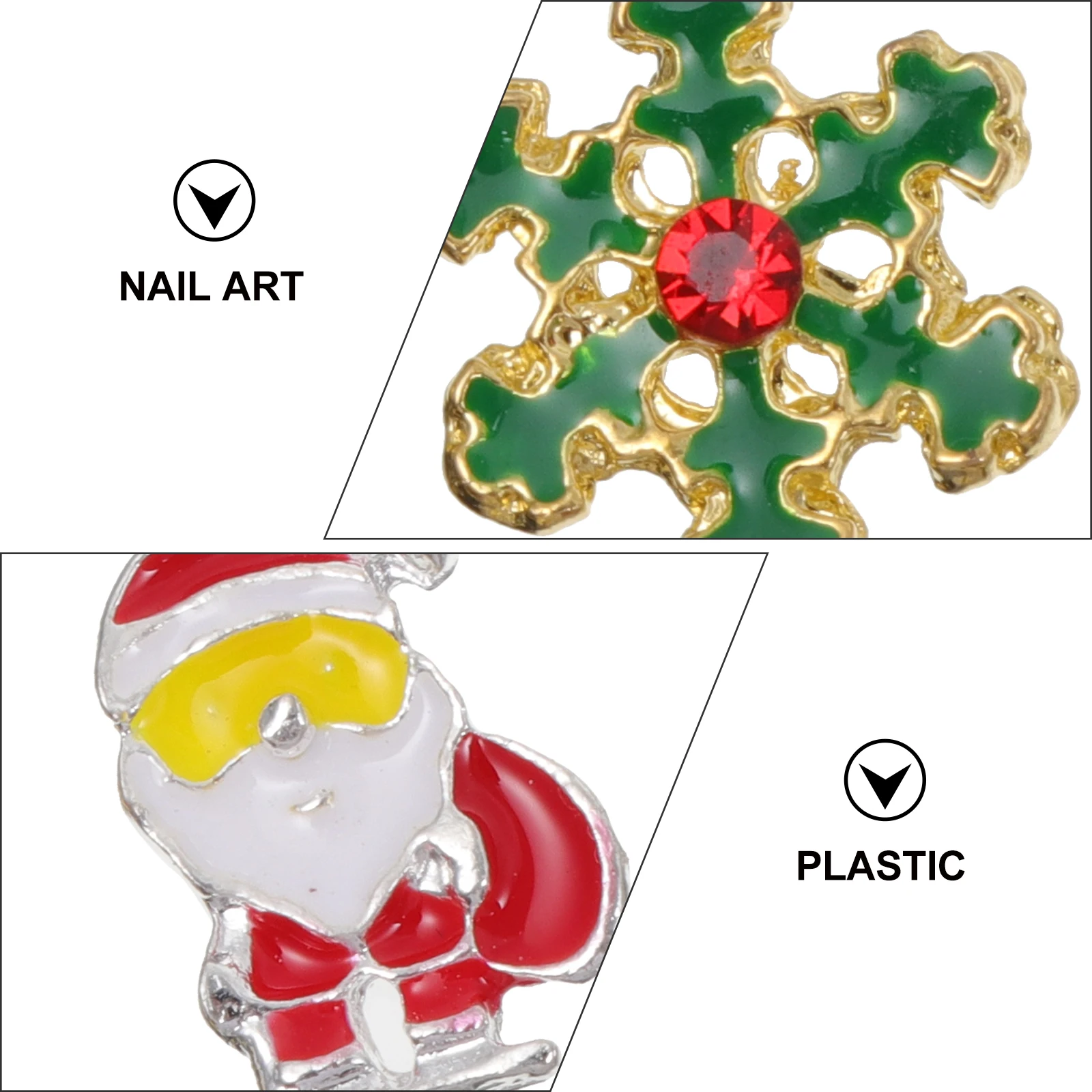 

20pcs Shiny Rhinestone Nail Art Studs Christmas Nail Stickers Charms Jewelry Decoration Alloy Rivet Manicure Accessories For