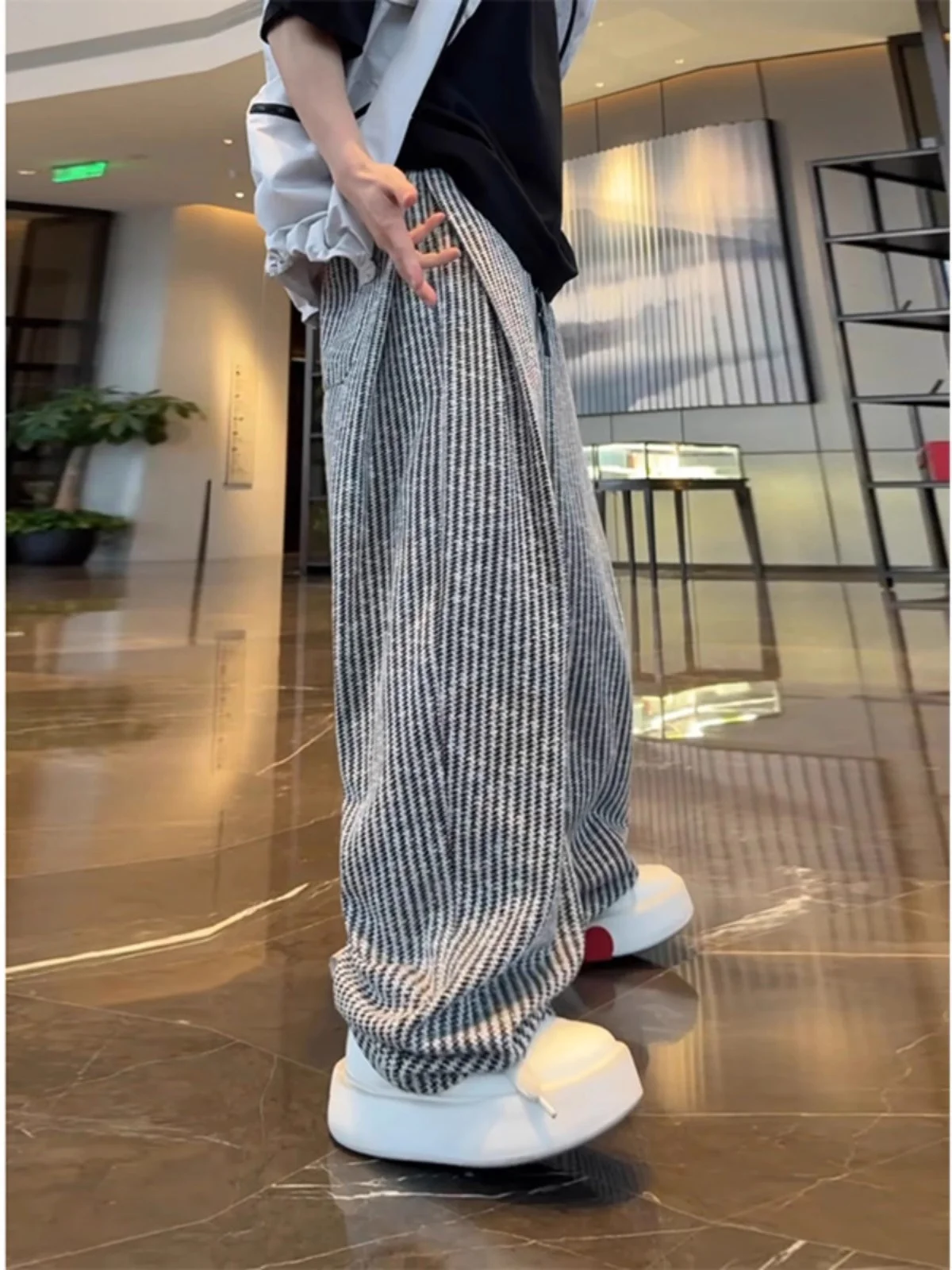 

Cleanfit Men's Casual Pants Loose Fit Straight Leg Wide Leg Sweatpants Casual Sensation Knife Design Spring Collection