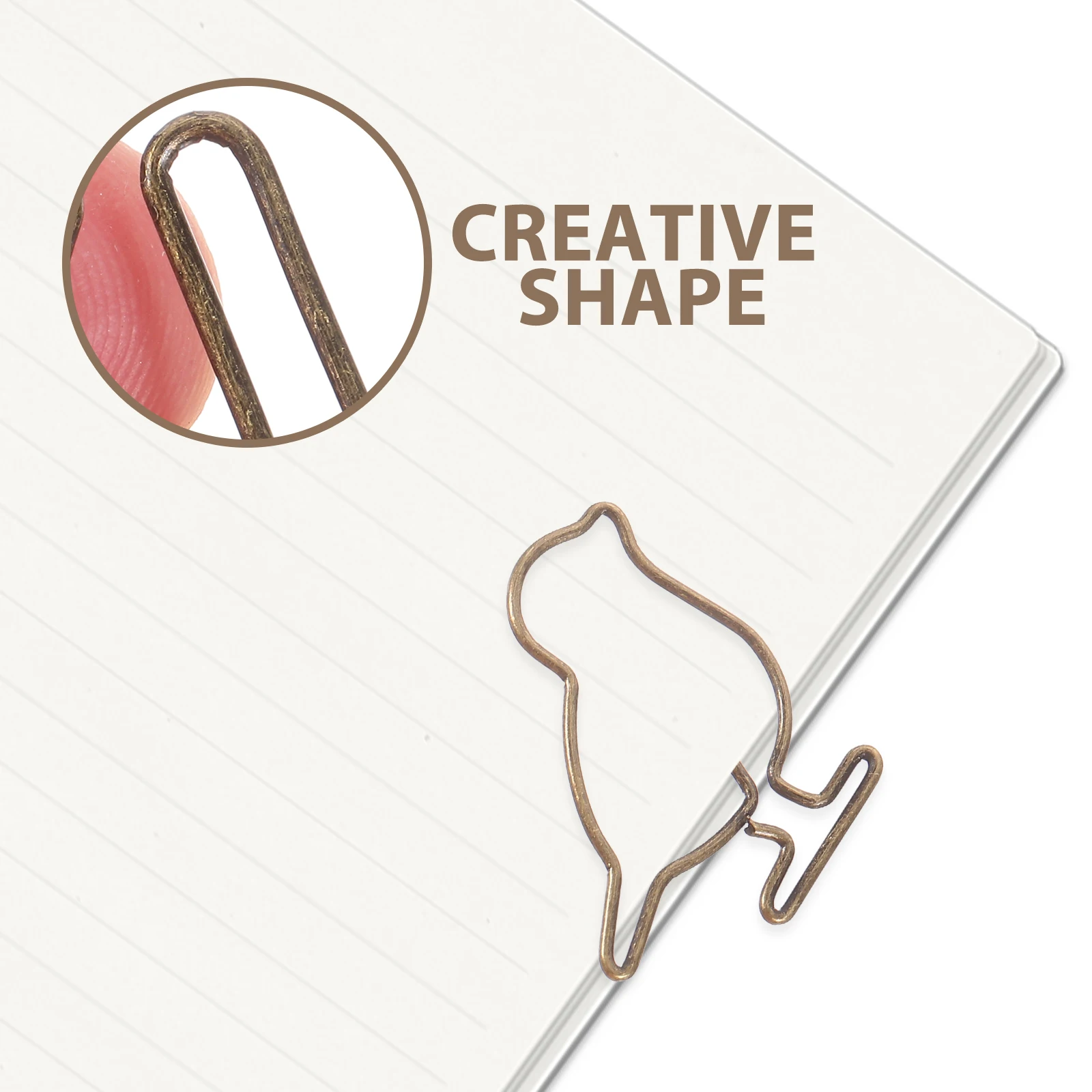

20Pcs Bookmarks Creative Metal Paperclips Small Office Document Clips Cute Memo Holders Metal Paper Clip