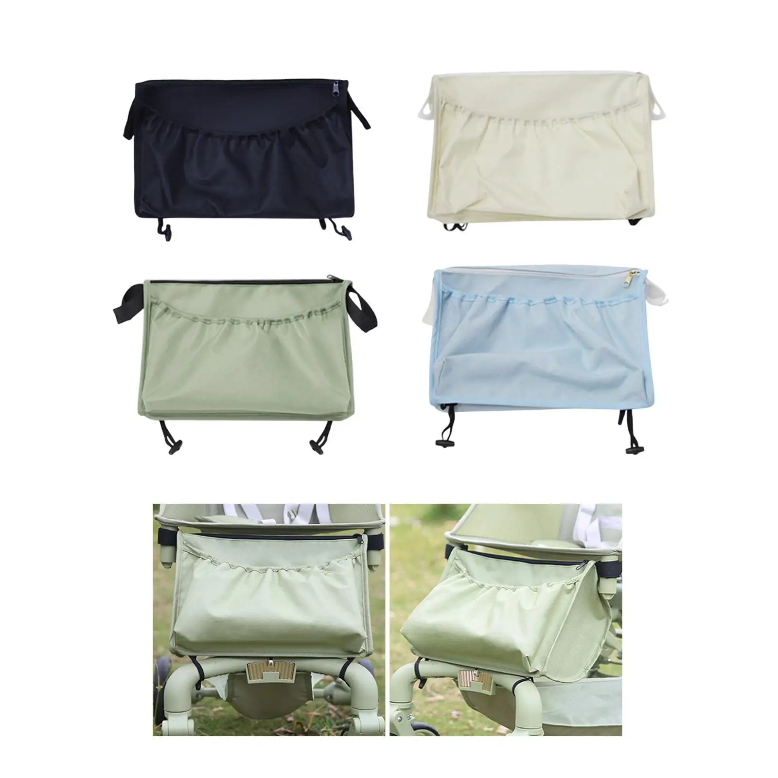 Stroller Organizer Easy to Install Non Slip Container Multifunction Oxford Cloth Stylish Portable Storage Bag Hanging Pocket