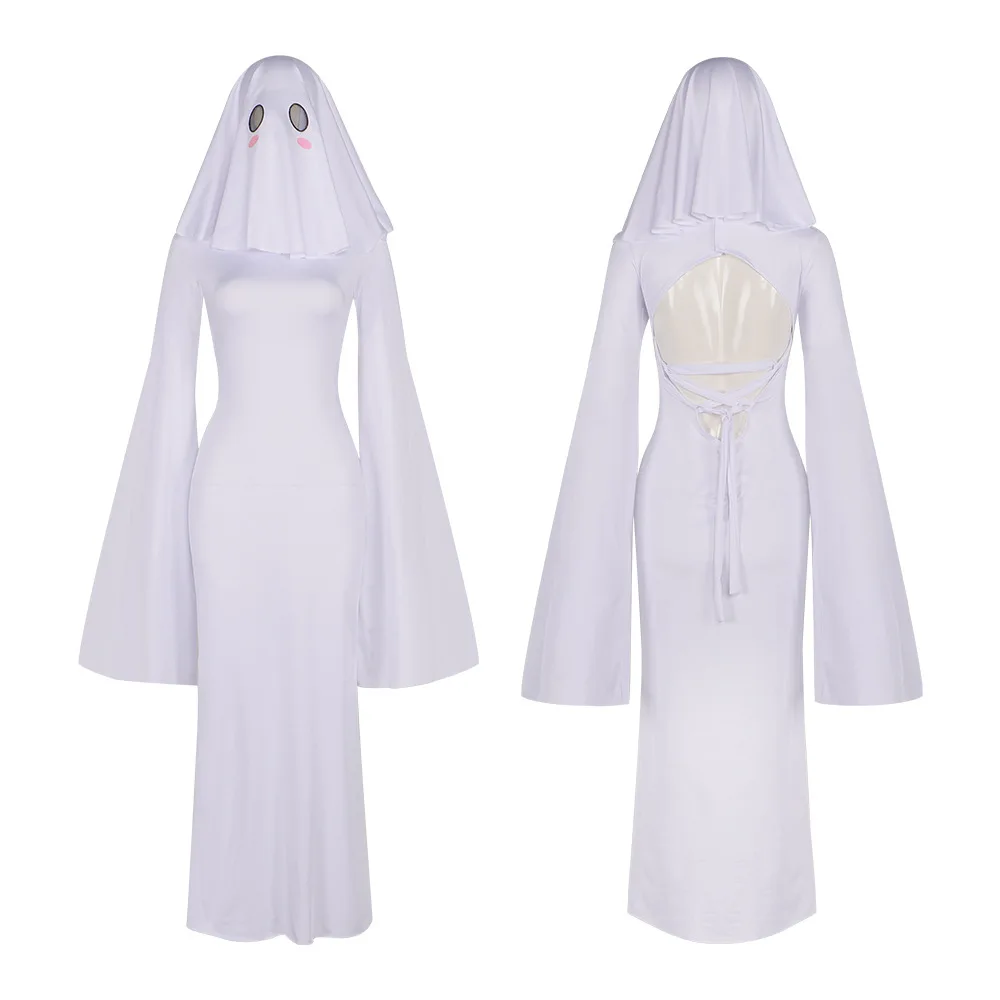 Disfraz de Cosplay de Chica Fantasma de Anime, disfraz de princesa fantasma para vacaciones, vestido cruzado, falda ajustada de cola de pez de dos piezas para mujer