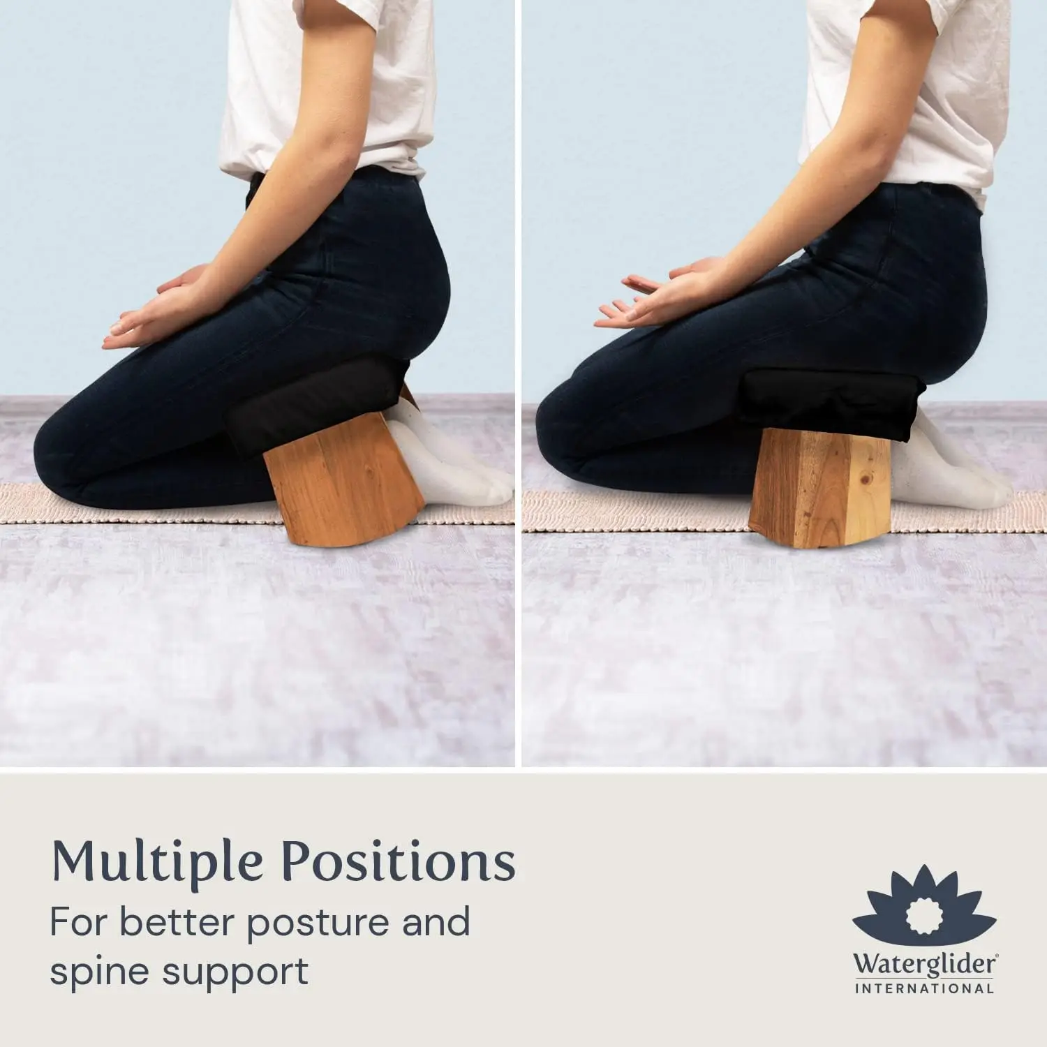 Meditation Bench (Bury), Seiza, Sustainable Acacia Wood With Curved Bottom Edges For The Perfect Posture, Meditation Stool,