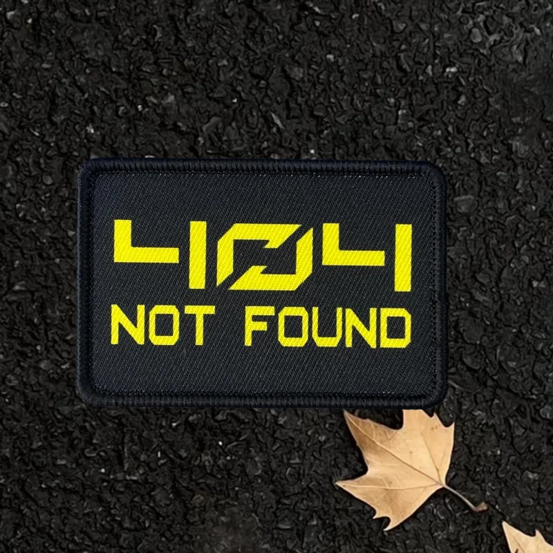 

404 Not Found Patches Tactical Morale No Signal Badge Hook&Loop Printed Military Backpack Clothing Decorative Sticker Armband