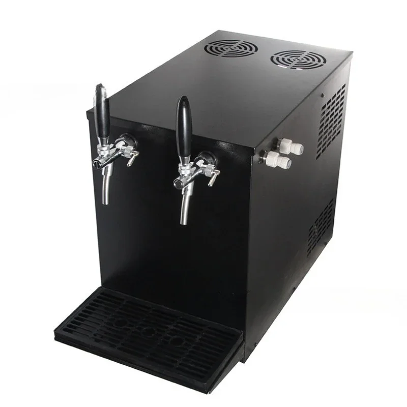 Desktop double head craft beer machine, draft beer vending machine refrigerator