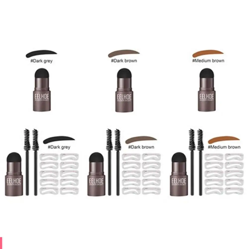 Makeup Tool Brow Shaping Kit Eyebrow Print Set Brow Stamp Eyebrow Template Eyebrow Powder One Step Brow Stamp Shaping Kit