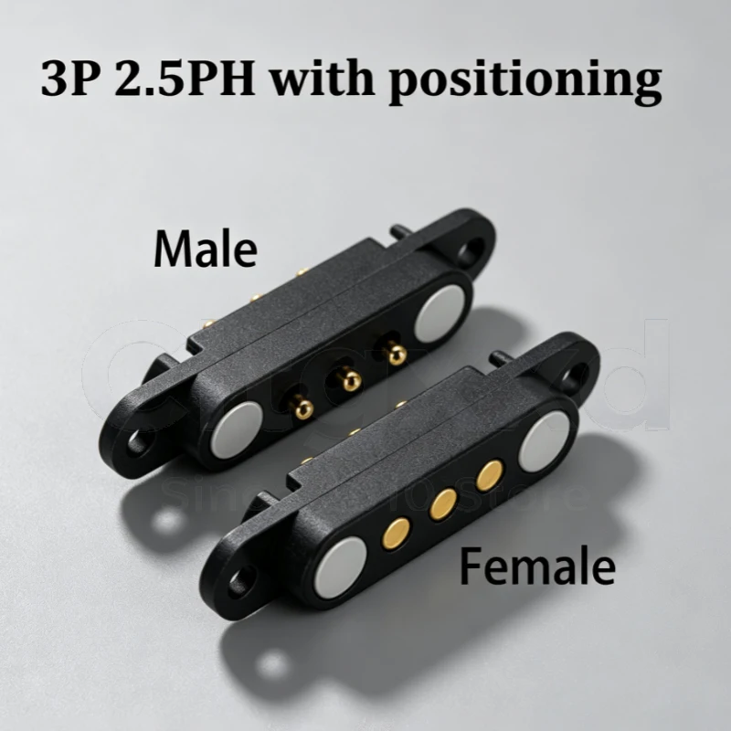1 Satz 2A DC magnetischer Pogo-Pin-Steckverbinder 2-8-polig 2,5/2,8 mm mit/ohne Ohren für intelligentes Laden von DIY-Elektronikprodukten – Detail 7