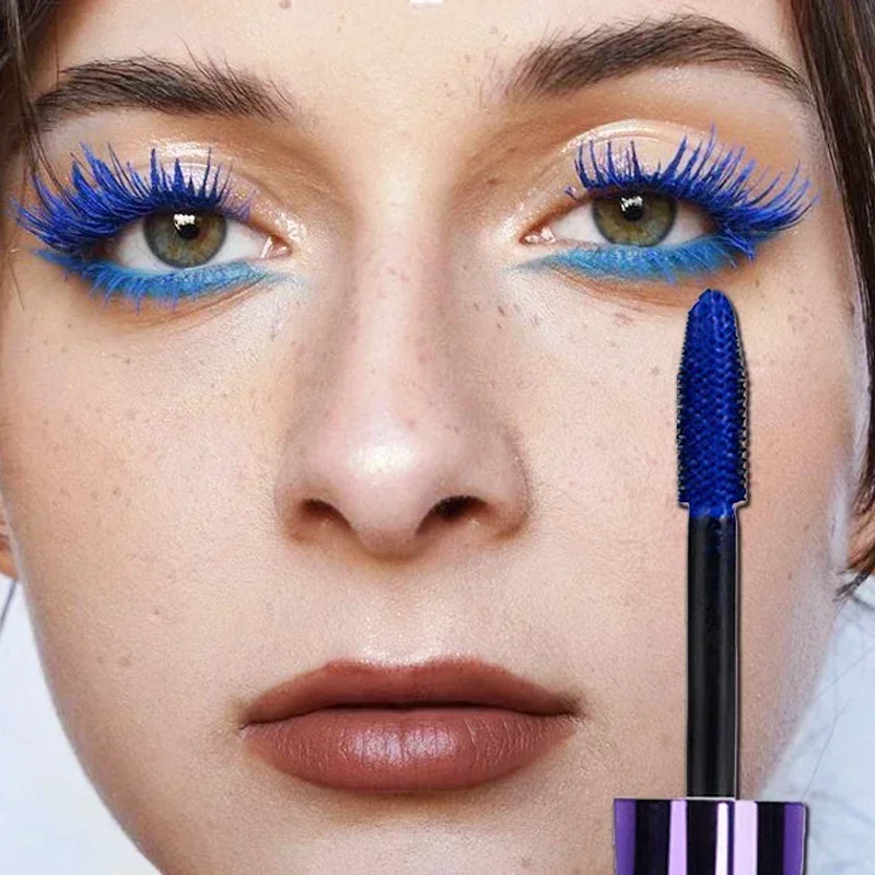 5D Multi-color Mascara Waterproof Fast Dry Eyelashes Curls Extension Make-Up Eyelashes Blue Purple Black White Gold Ink Mascara