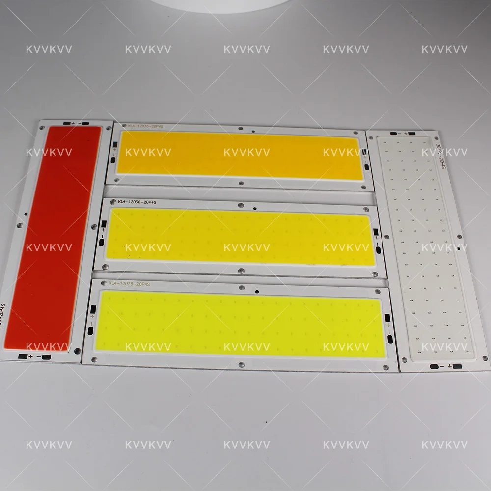 DC 12V LED COB 10W Chip Light Source Strip Bulb Panel Warm Natural Cold White Blue Red Green Color 120x36mm For DIY Car Lamp