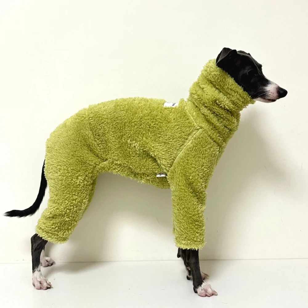 Winterjacke für kleine Greyhounds, Fleece-Samt-Sweatshirt in Khaki für kleine bis mittelgroße Pudel, warmer Vierbeinermantel für Yorkshire Terrier_voghion.com