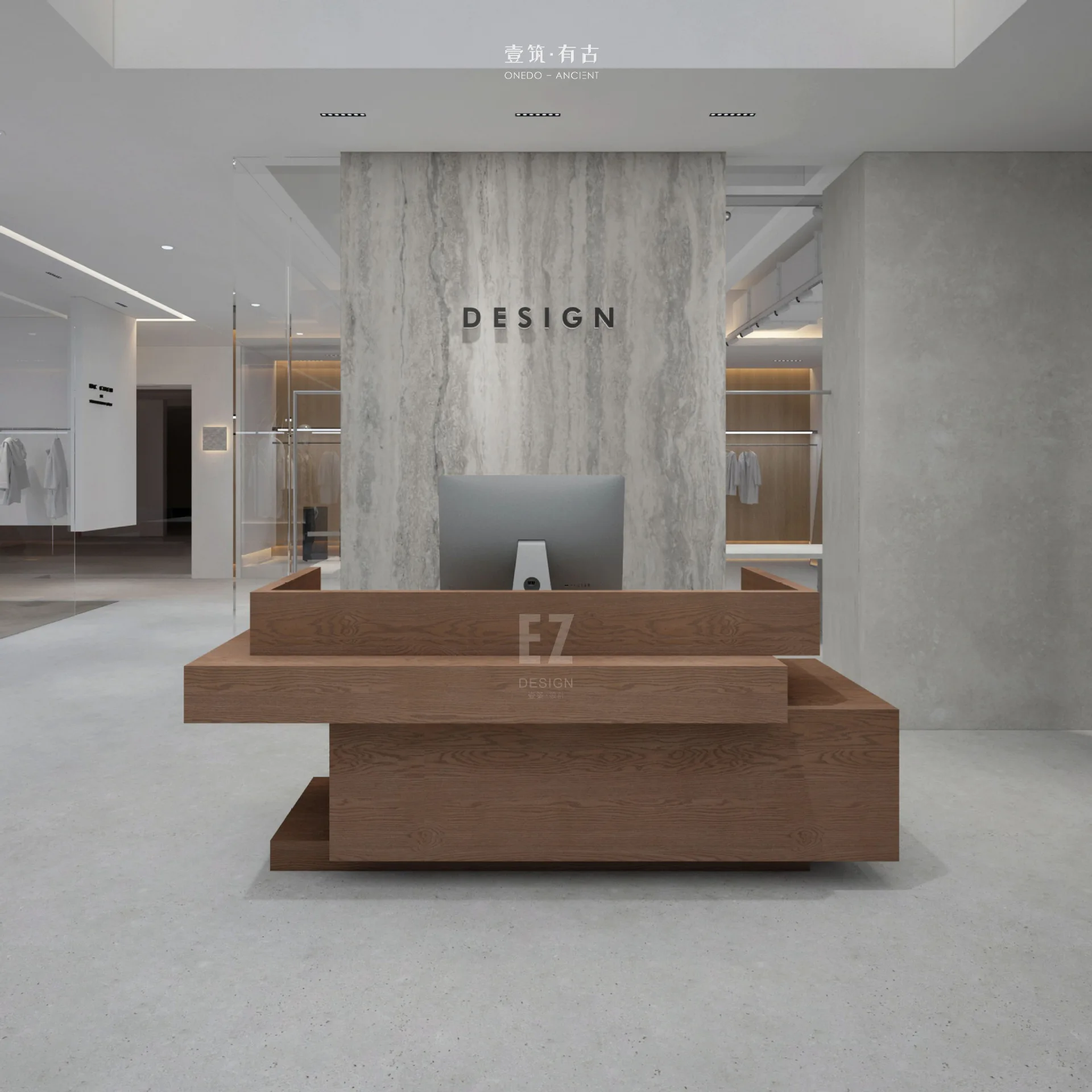 Creative checkout page Clothing store Reception desk Beauty salon Reception Hotel bar