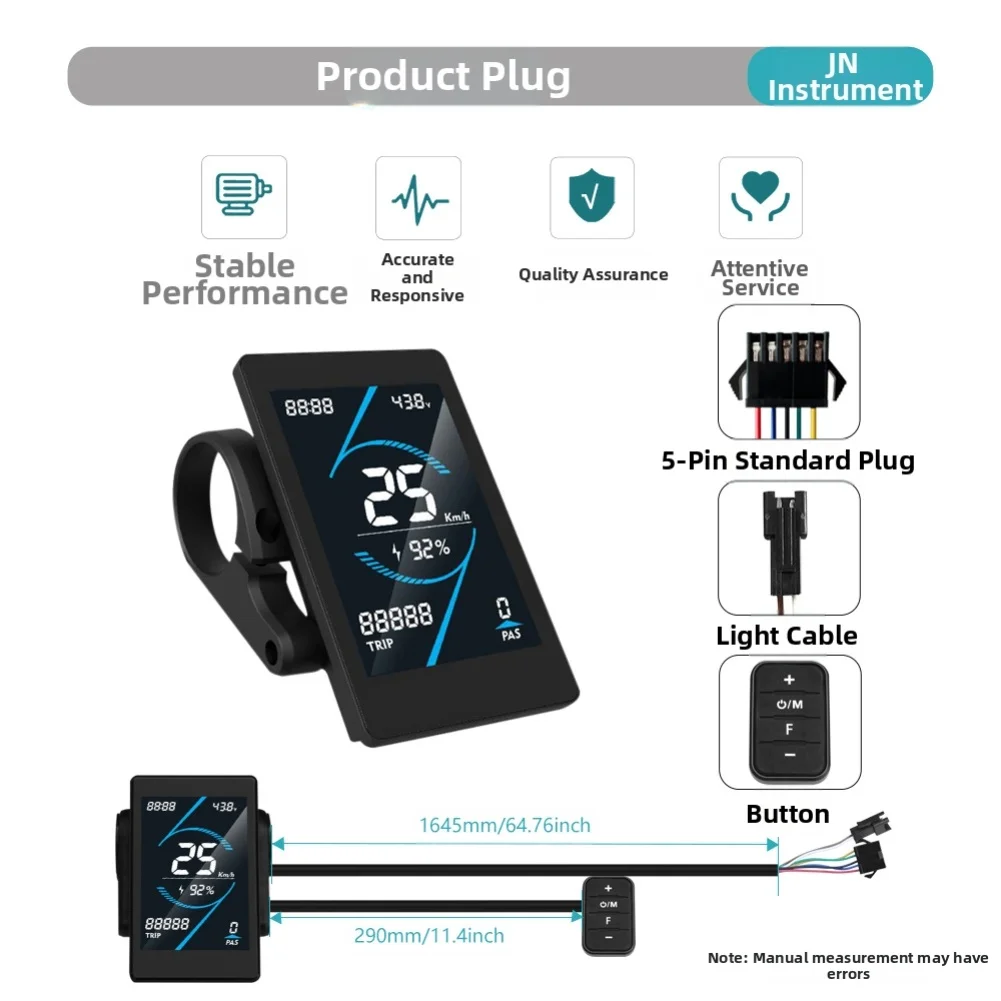 

Ebike Color Display T5S 24V to 72V with SM Connector Supporting For OMD 2 Communication Protocol for Electric Bikes