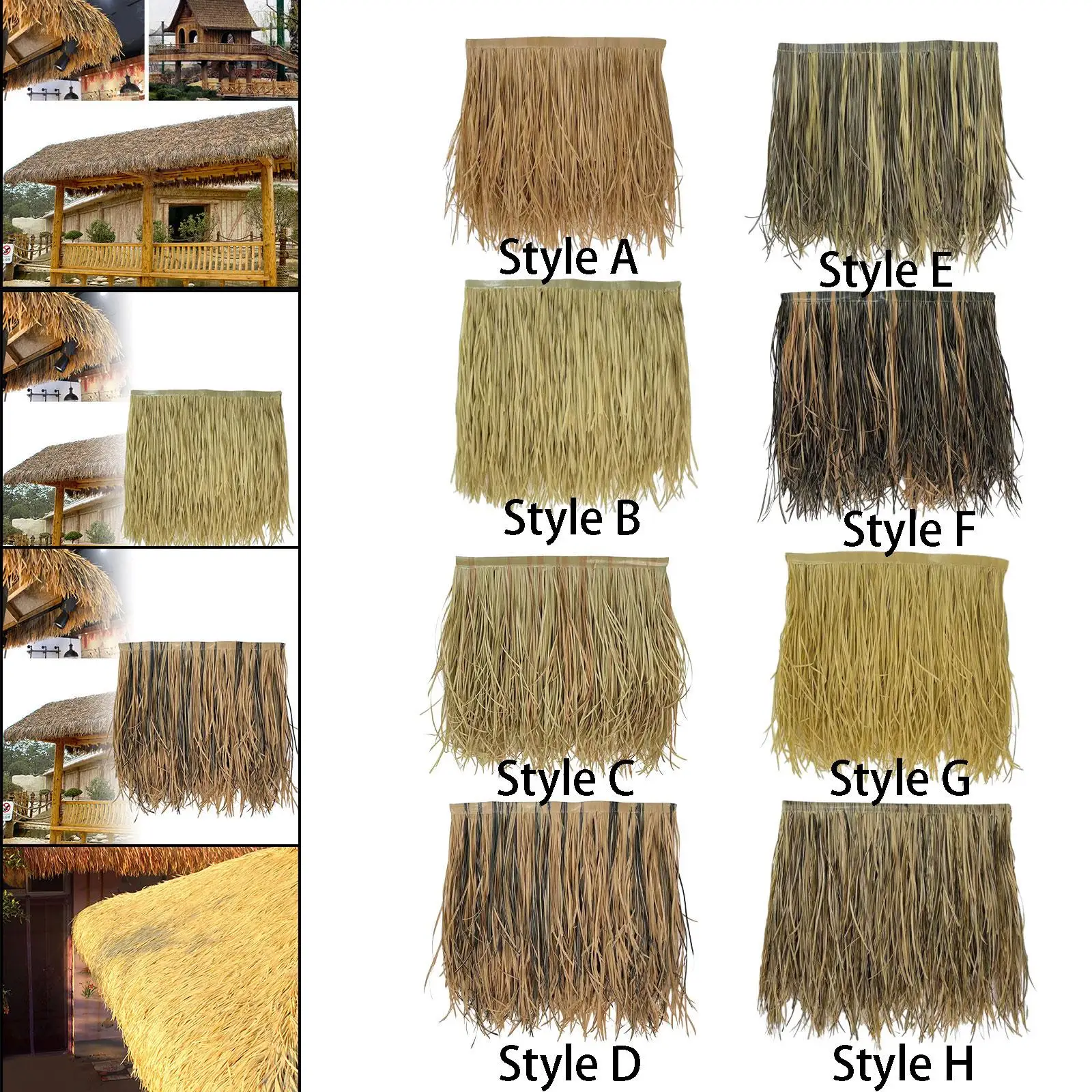 Straw Roof Thatch Simulation Multifunctional Equipment Decoration Artificial Palm Thatch Roll for Bar Garden Fence Outdoor Patio