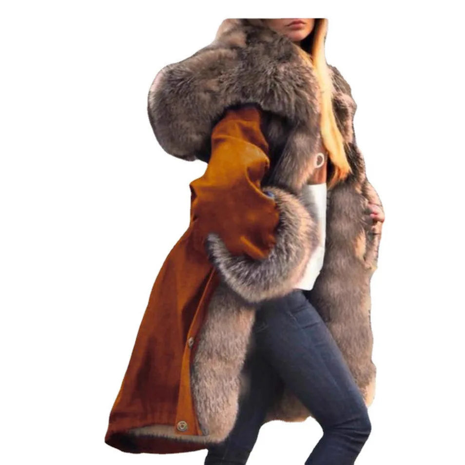 2026 New Big Real Raccoon Fur Collar Real Natural Fur Coat Winter Jacket Long Women Raccoon Fur Liner Hooded Parkas