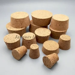 10pcs Top DIA 32mm to 88mm Wood Cork Lab Test Tube Plug Essential Oil Pudding Small Glass Bottle Stopper Warm water bottle Lid