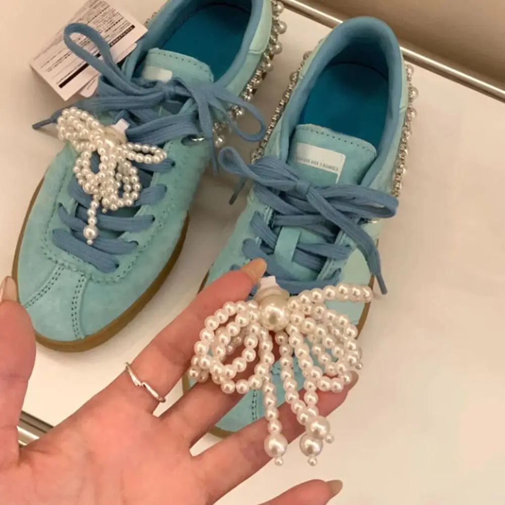 

Shoe Buckle Ornaments Detachable Botton Tassel Bow Decor Fashion Accessory Heel Chain Shoelaces Clip Personality Shoe Charms