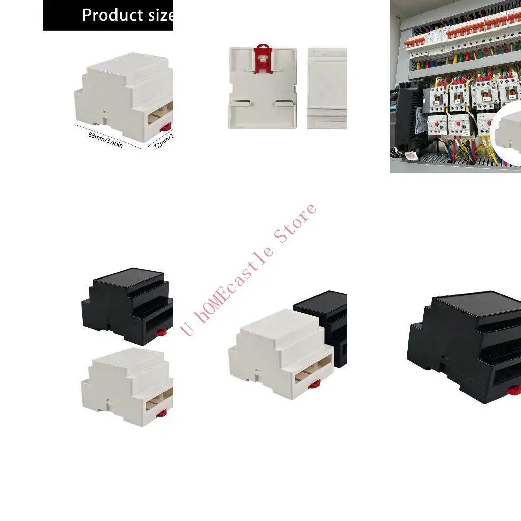 63HF Compactly ABS Electronics Case PLC Controller Housing Waterproof Cover For Industrial Applications DIY Project Prototyping