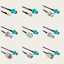 Fakra-Z type Male to SMB/BNC/TNC/UHF/M/N/F Male / female connector adapter Cable GPS antenna RG174 Cable