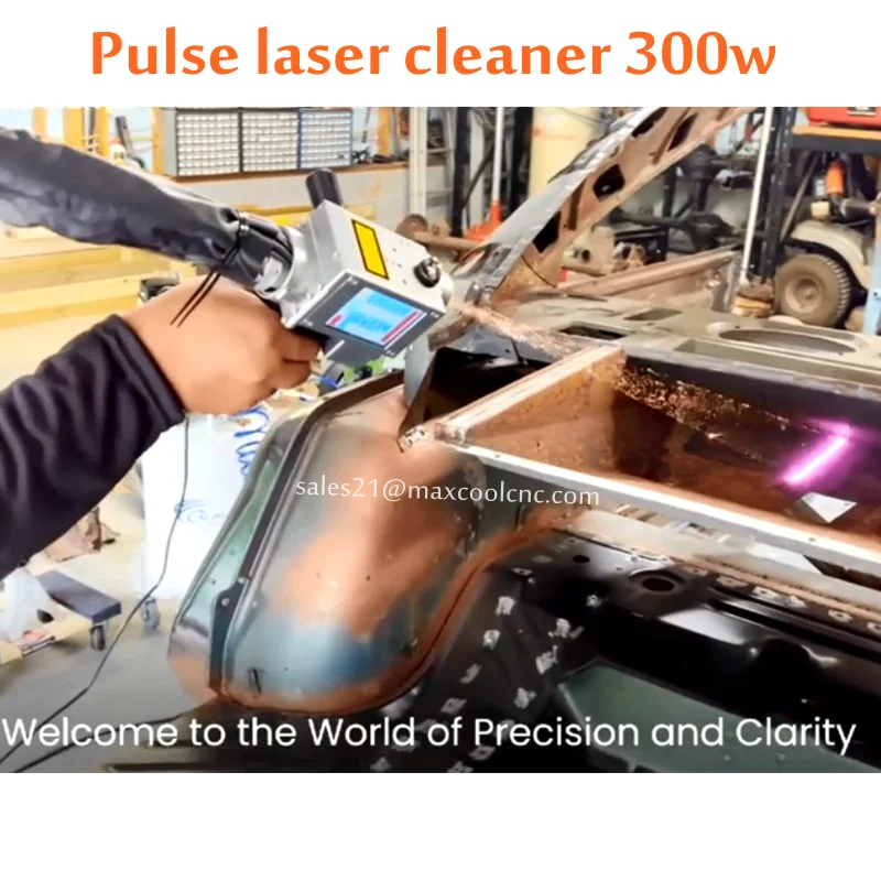 Pulsed cleaning machine 300w laser restoration of car engines