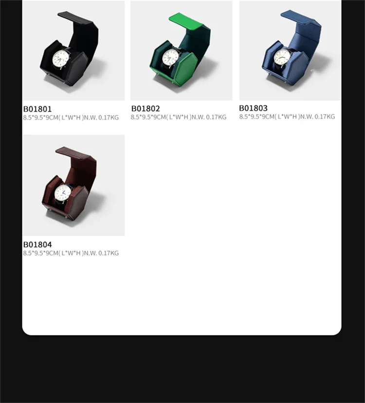 Oirlv Portable Watch Box Leather Watch Organizer Hexagon Watch Storage Box With Pillow Wristwatch Bag Birthday Gift Watch Case
