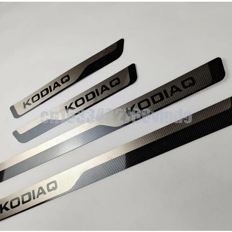 for Skoda KODIAQ 2018-2021 Car-styling Stainless Steel Scuff Plate/Door Sill Door Sill Scuff Plate Welcome Pedal