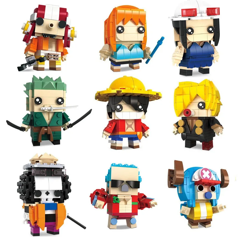 

Anime ONE PIECE Luffy Building Blocks Cartoon Zoro Chopper Action Figure Educational Toy Brick Suitable Children's Birthday Gift