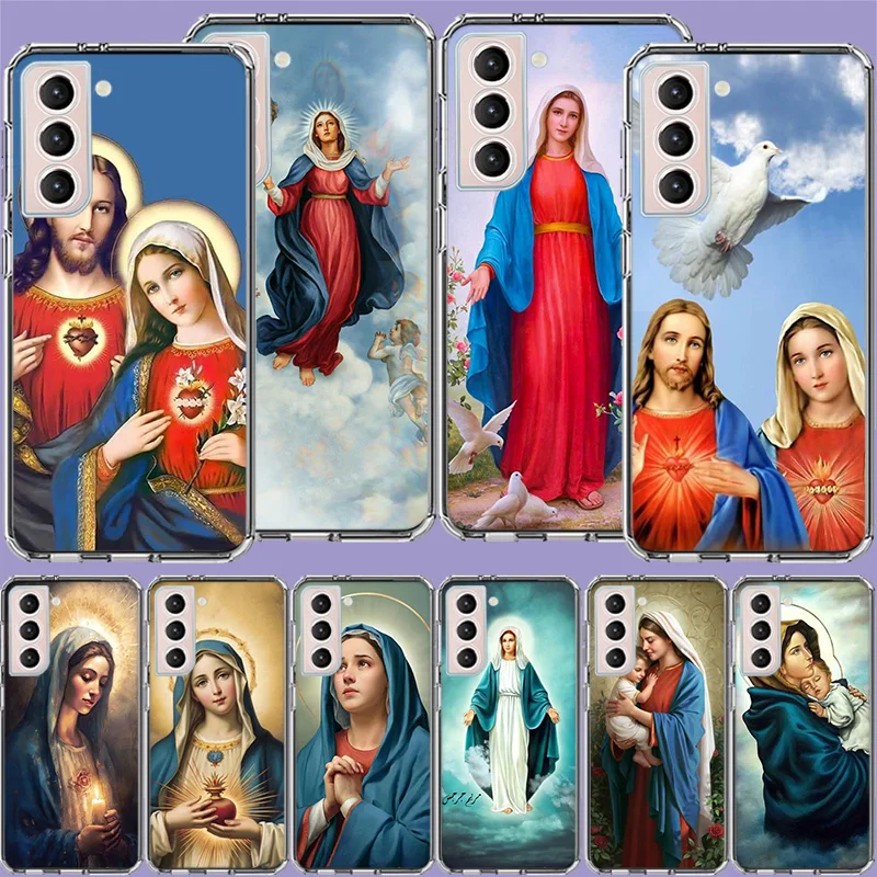 New Virgin De Guadalupe Virgen Mary Phone Case For Samsung Galaxy S24 S22 Ultra S21 S23 FE S20 S10 S9 S8 Plus S10E S7 Edge Cover