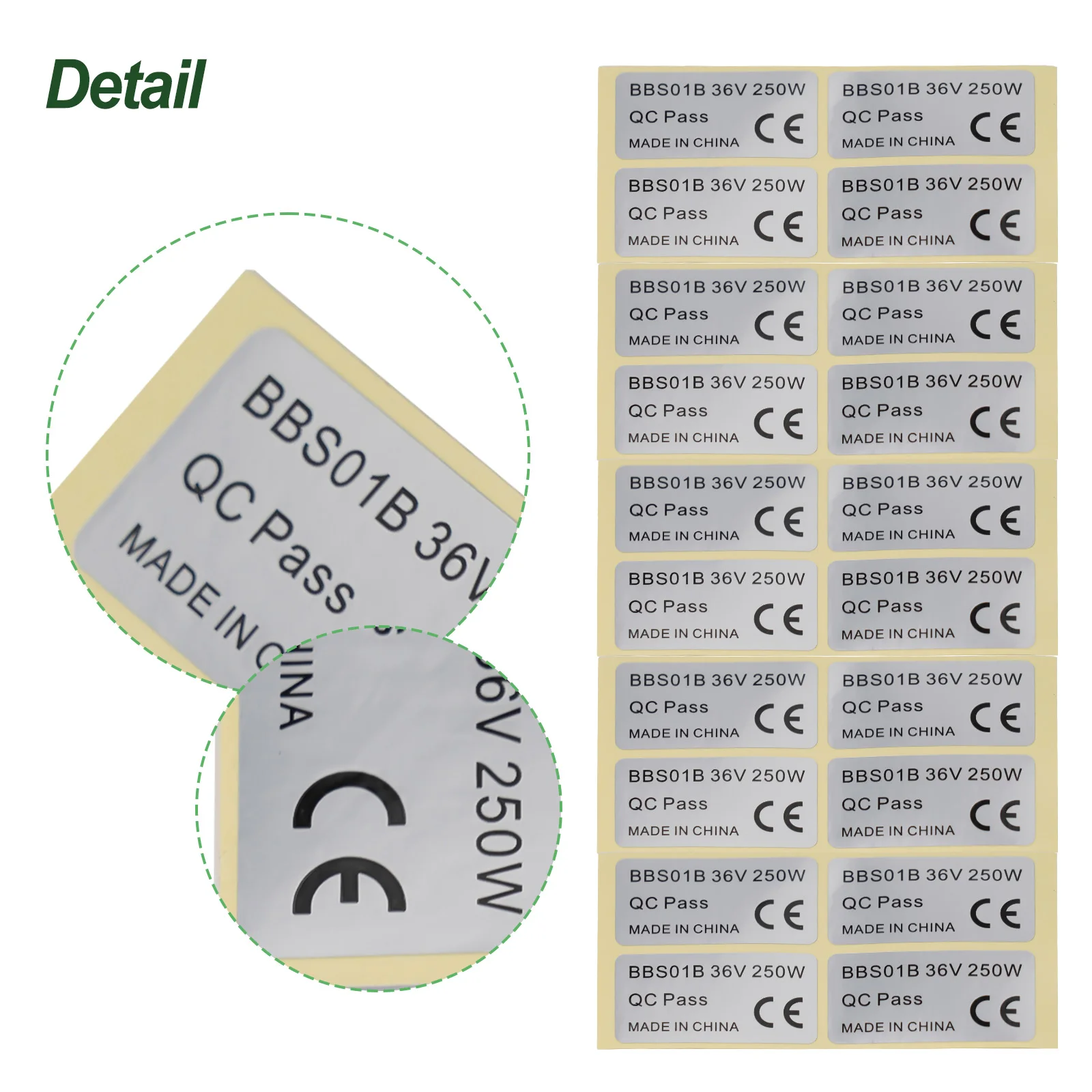 AliExpress TOOPRE For BAFANG Sticker E-Bicycle PVC Silver E-Bike E-bicycle Electric Bicycle Parts 36V 250W 45x23mm 48V 750W Components 20* 20pcs