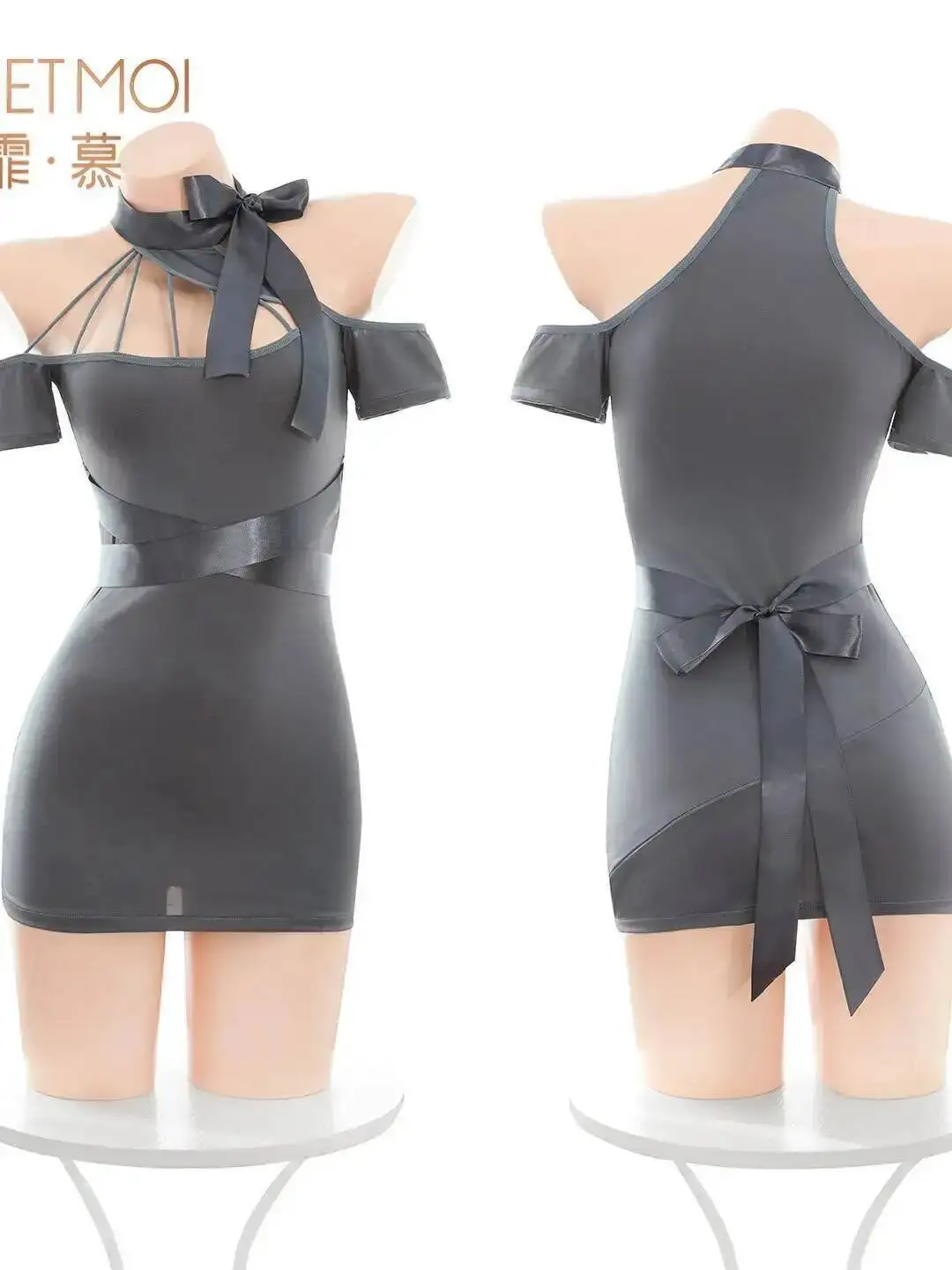 Feimu Irregolare Asimmetrico Scava Fuori Aderente Vestito Sexy Elegante Cerniera Moda T Shirt Mini Vestito 2025 Nuovo Modo Top PLB8