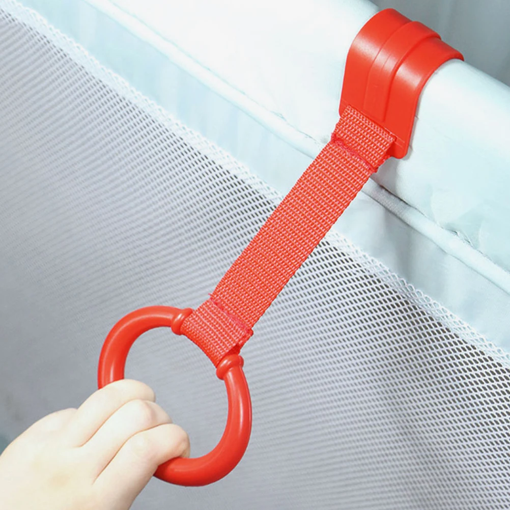 

4Pcs Baby Pull Up Rings For Crib Hanging Rings Toddler Walking Assistant Safety Tools