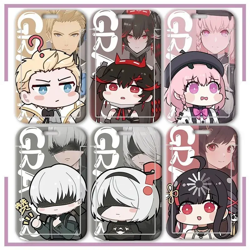 Anime Lucia PUNISHING: GRAY RAVEN Lee Liv Nanami Student School Card Holder Meal Card Bus Travel Card Cover KeyChain Pendant