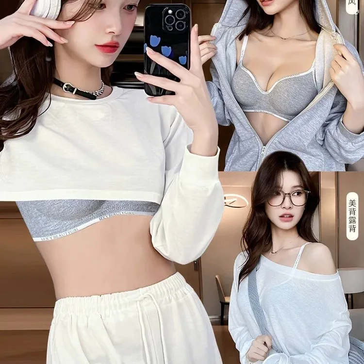 ملابس داخلية نسائية صدر صغير مثير ملابس داخلية حمالة صدر بدون خياطة للنساء حمالة صدر مريحة للاستخدام اليومي حمالة صدر سميكة 32-38AB