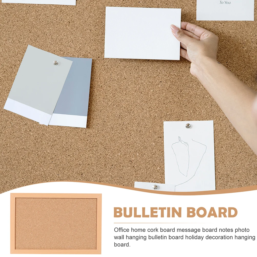 Thumbtack Board Cork Message Display Corkboard -mounted Memorandum Bulletin Notice