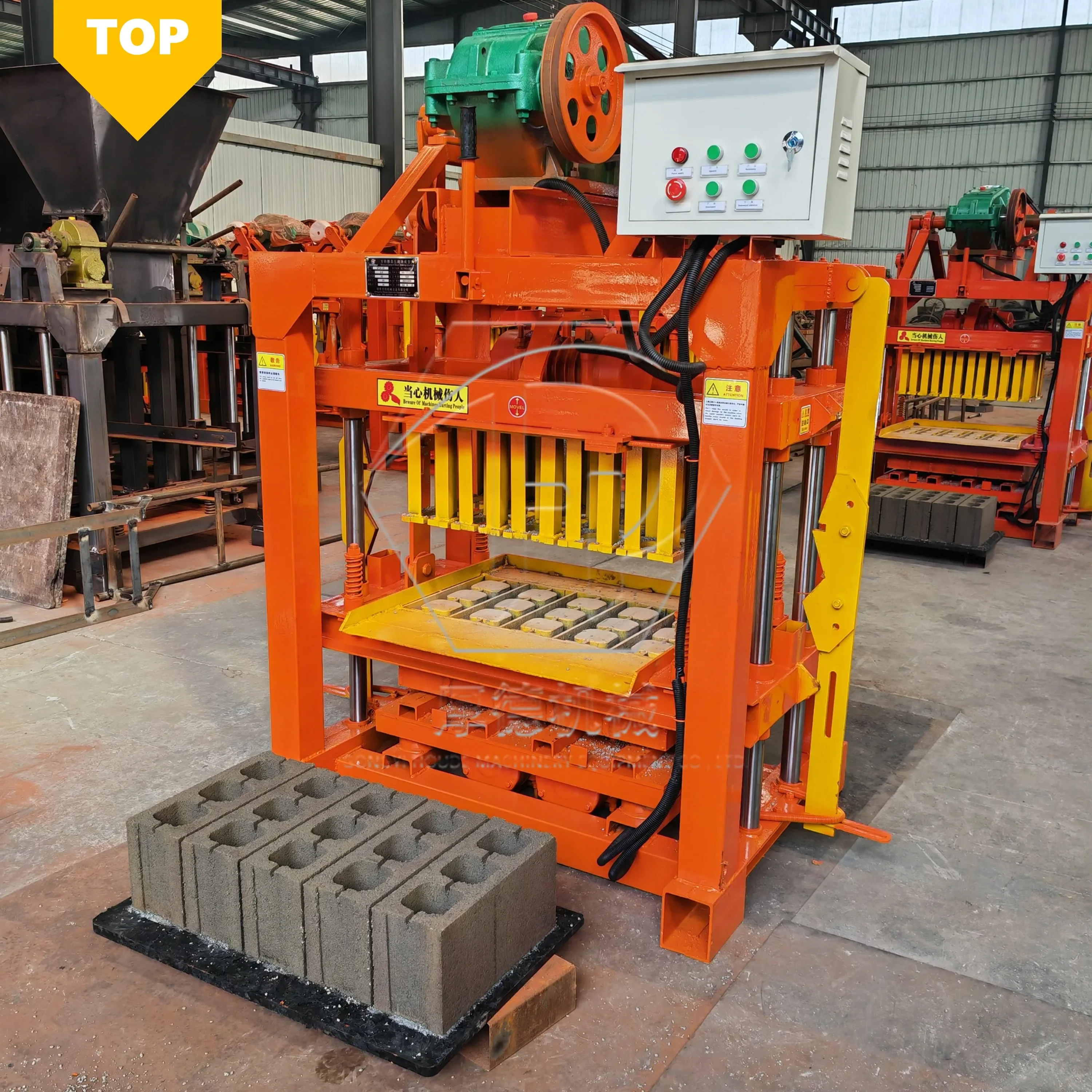 QT4-40 Automatic Manual Press Brick Maker Machine Concrete Cement Hollow Block Production Manual Press Brick Making Machine