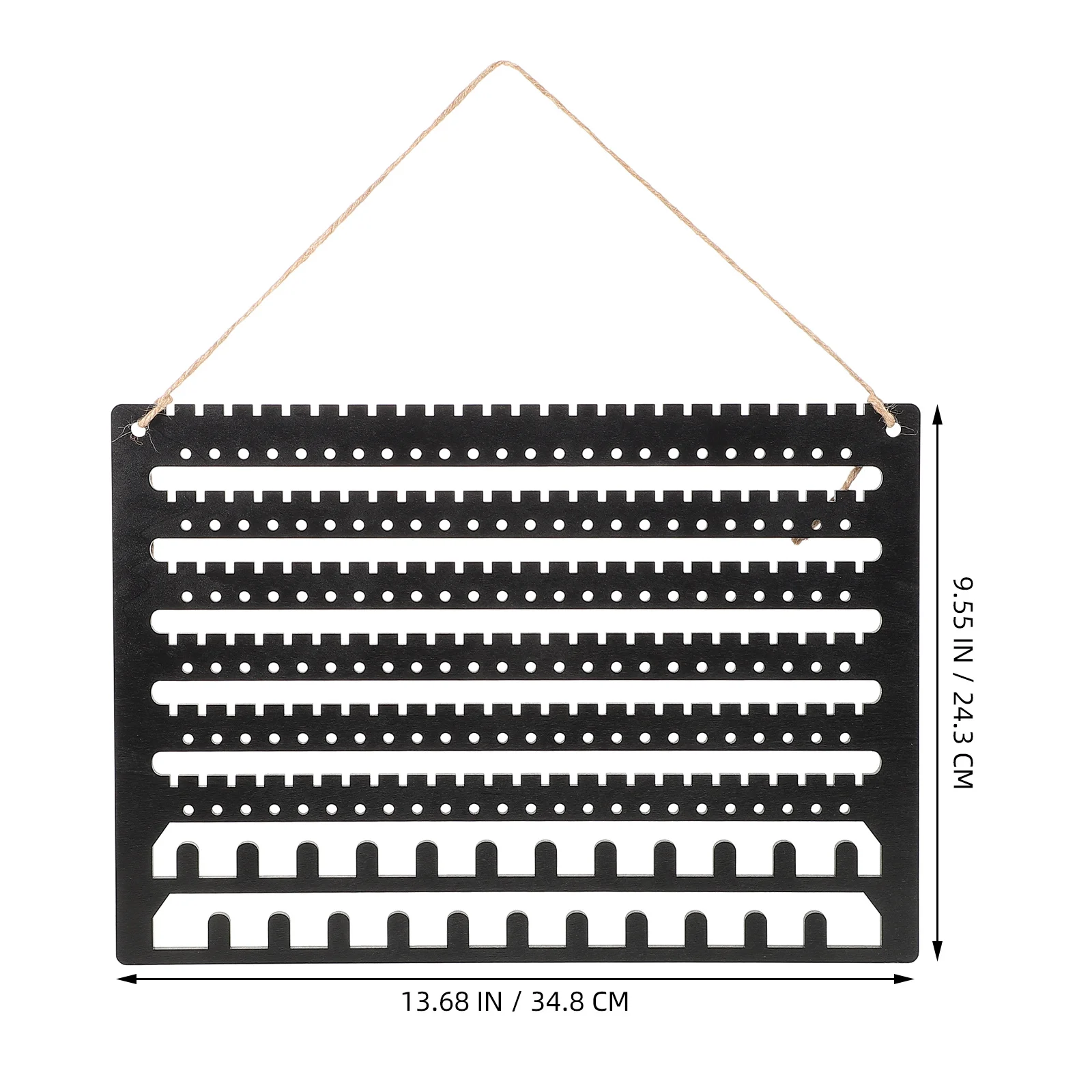 منظم مجوهرات خشبي مثبت على الحائط، حامل أقراط معلق بسعة كبيرة، منظم عرض الأساور، حامل مجوهرات