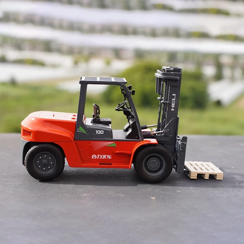 1:25 Heli G سلسلة 3T بطارية رافعة شوكية التوازن الثقيلة رافعة شوكية آلات دييكاست سبيكة نموذج جمع شاحنة عرض لعبة هدية