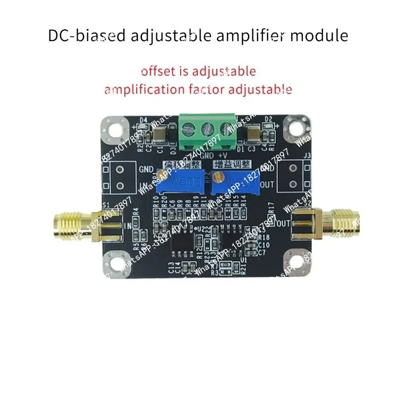 DC-biased adjustable amplifier module DC offset voltage Output superimposed to adjust the amplification factor