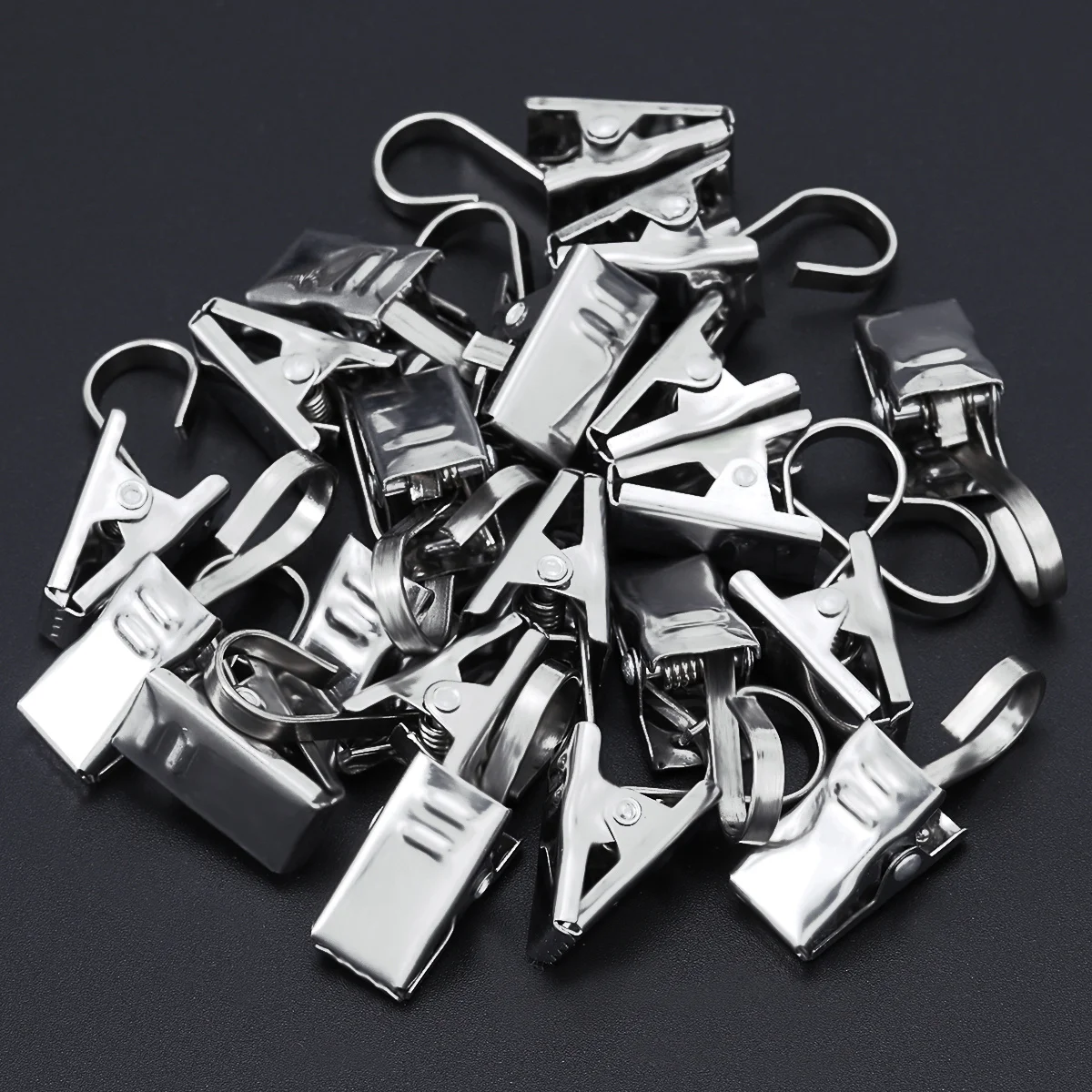 

150pcs Stainless Steel Clips Heavy Duty Wire Holder For Hanging Lights Decorations Party Lanterns Shower Curtain Clips Curtain