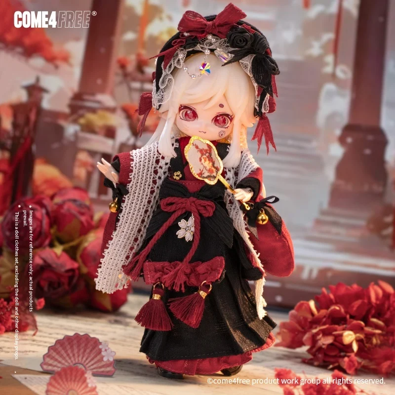 Come4free 디저트 시리즈 체리 무스 12인치 OB11 BJD 인형 치마만 인형 옷 액세서리 인형 미포함