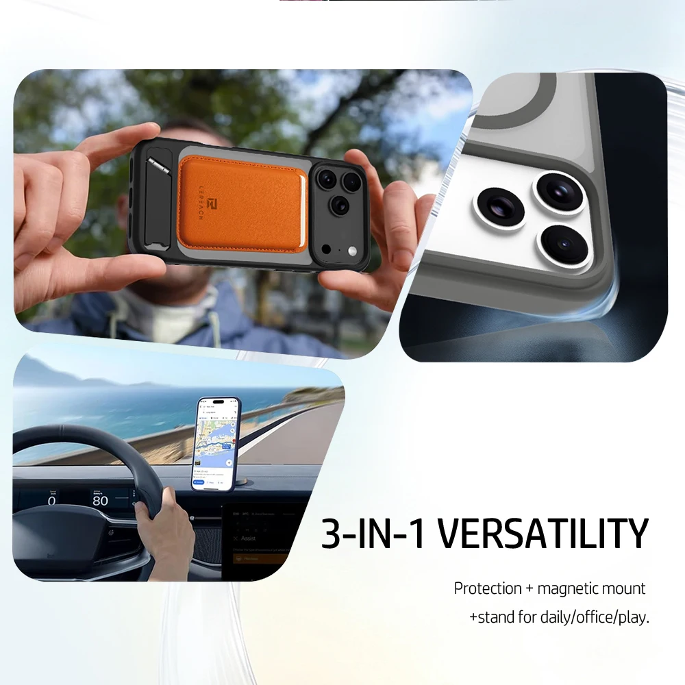 Für iPhone 18 Pro Hülle Ständer Magnetische Hülle PC+TPU Schutz Für iPhone 17 Pro Hülle – Detail 14