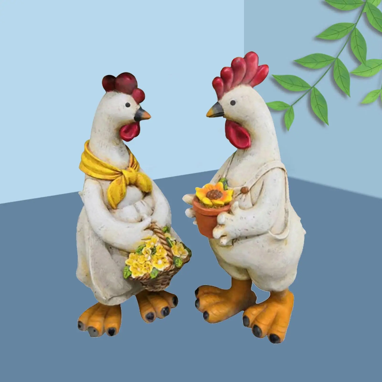 1Set Cute Resin Duck Chick Model Toys for Villa Decor Landscape Crafts