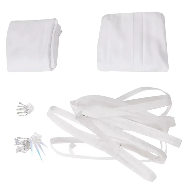 Disfraz de Anime Hakka no Togame Kuchiki Rukia, disfraz de Cosplay de castigo de neblina blanca, vestido de peluca blanca, uniforme de mujer, traje de juego de rol de Halloween