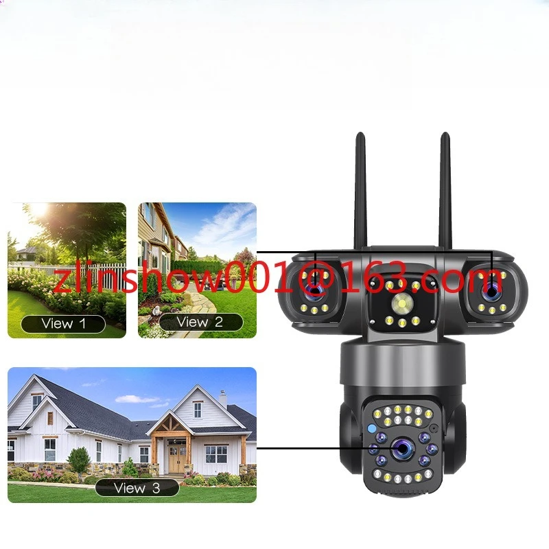 

Wistino Outdoor 6MP Three Lens Cctv Camera Wifi Security IP66 Waterproof Motion Detection Alarming V380 4G Camera