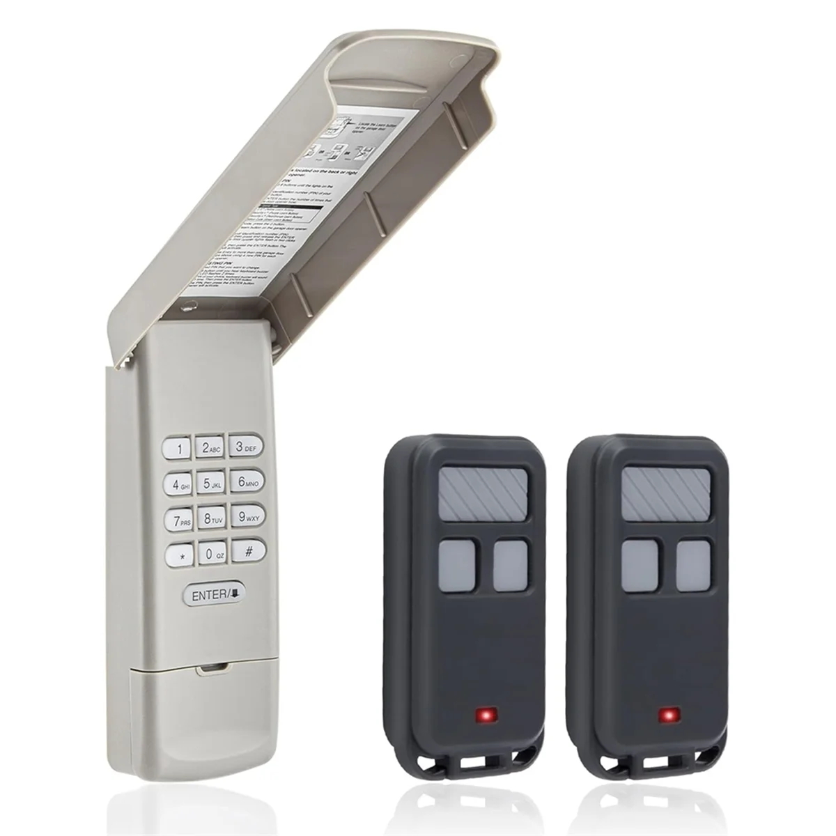 

Garage Door Opener Keypad with 2pc 890MAX Garage Door Opener Remotes for Chamberlain Liftmaster Craftsman Openers Keypad