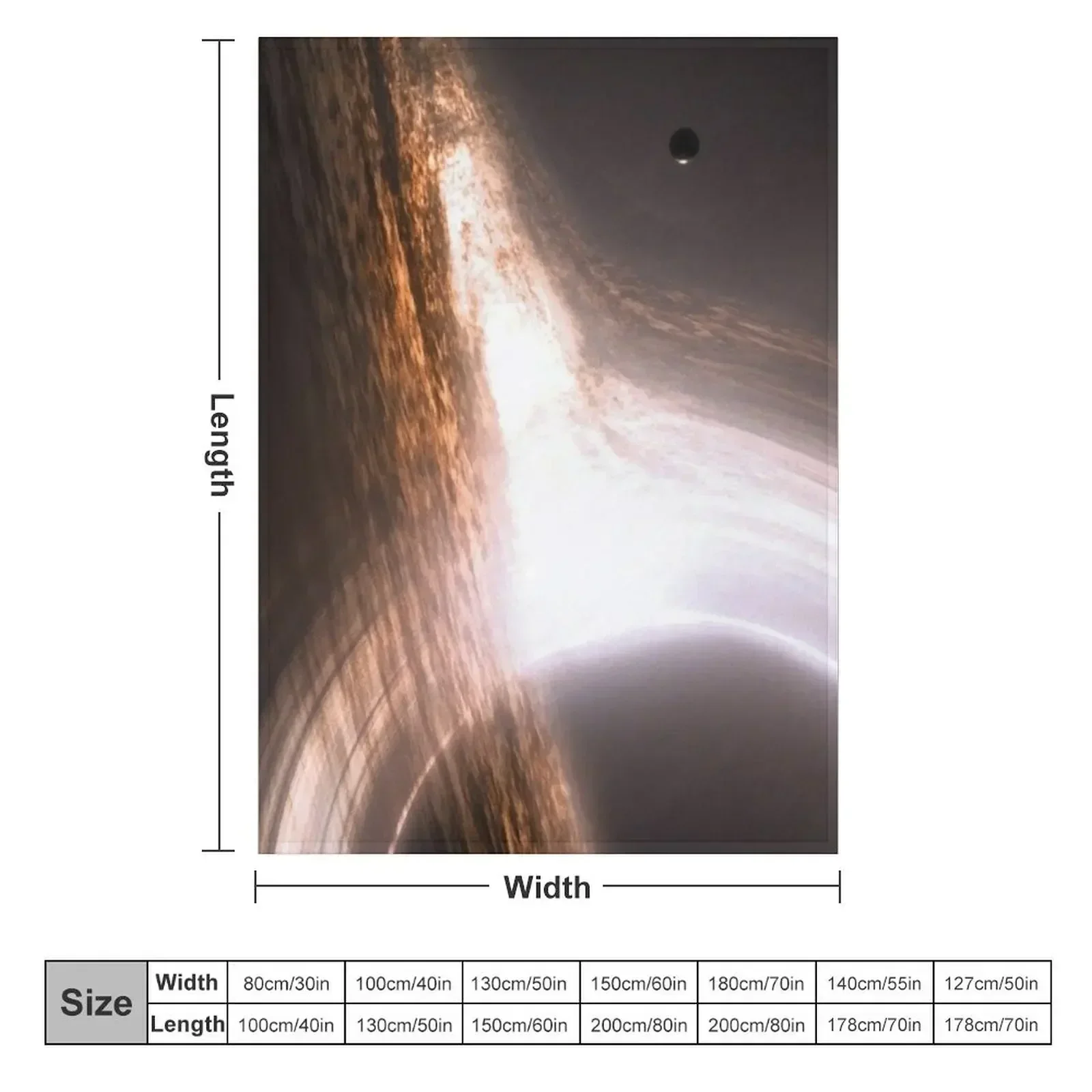 Interstellar Gargantua Black Hole Throw Blanket Large Beautifuls manga Sofas Decoratives Softest Blankets