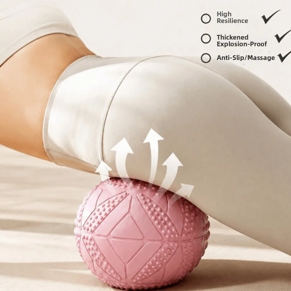 25 CM Abdominal Pressure Ball Anti Burst Thickened Yoga Pilates Ball Slip Resistant Inflatable Fitness Balance Ball Women
