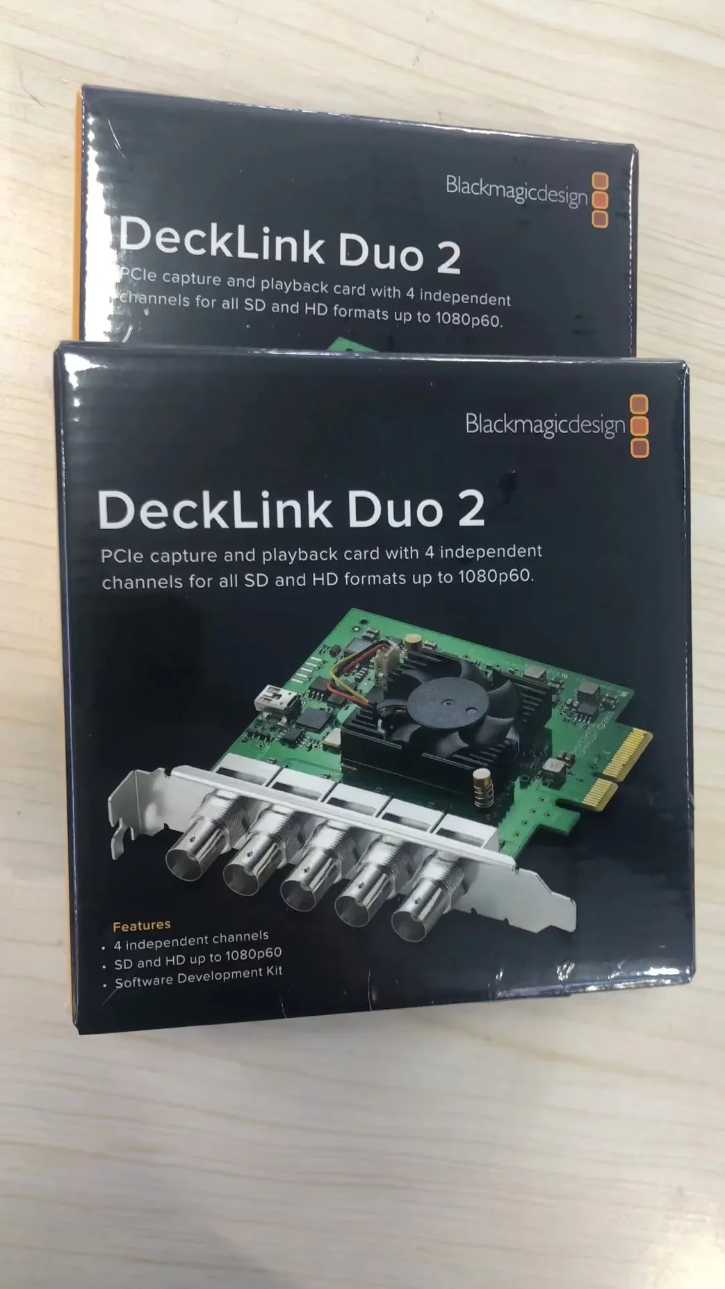 Blackmagic Design BDM DeckLink Duo 2 PCIe capture and playback card with 4 independent channels for SD and HD up to 1080p60