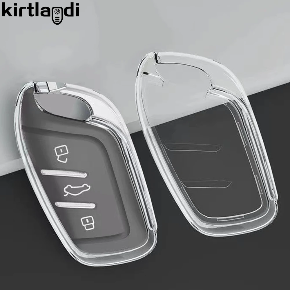 Soft Transparent Tpu Key Case Cover For MG4 MG5 MG6 Mg3 Mg7 MG ZS EV HS EHS ZX GT Roewe RX3 RX8 ERX5 RX5 I6 I5 Car Accessories