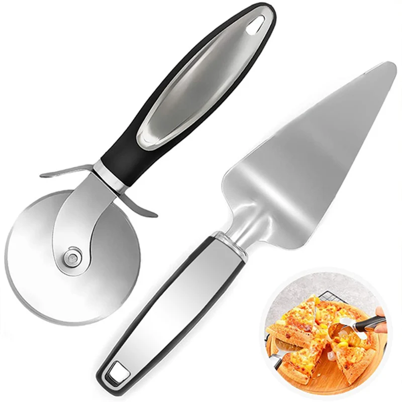 Premium Edelstahl Küche Pizza Cutter Rad Server Werkzeuge Hause Messer Waffel Cookies Kuchen Brot Teig Slicer Backen Gadgets – Detail 2