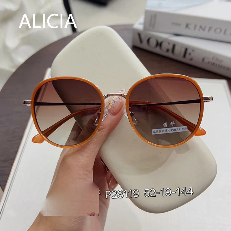 

ALICIA Women Fashion Round Polarized Sunglasses Retro Sunglasses Man UV400Resistant Outdoor Sunglasses